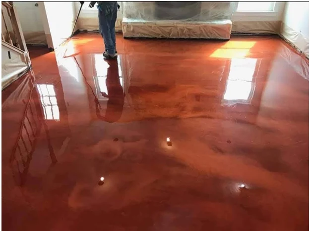 Metallic epoxy project 2 completed in Austin