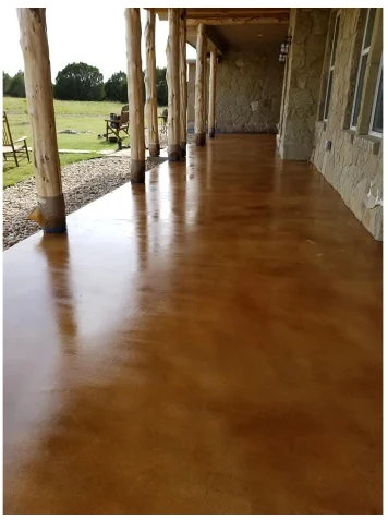 Stained concrete project 1 completed in Austin