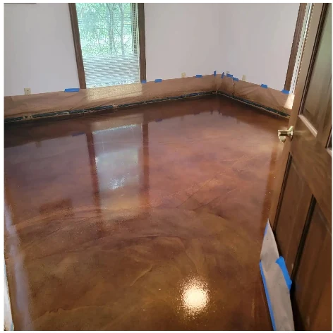 Stained concrete project 4 completed in Austin