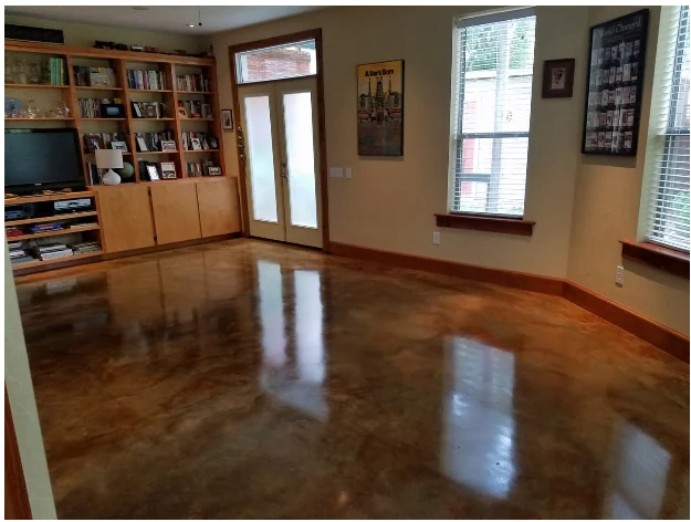 Stained concrete project 5 completed in Austin