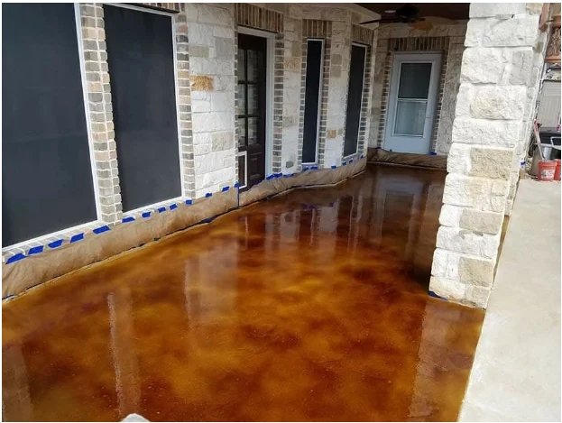 Stained concrete project 14 completed in Austin